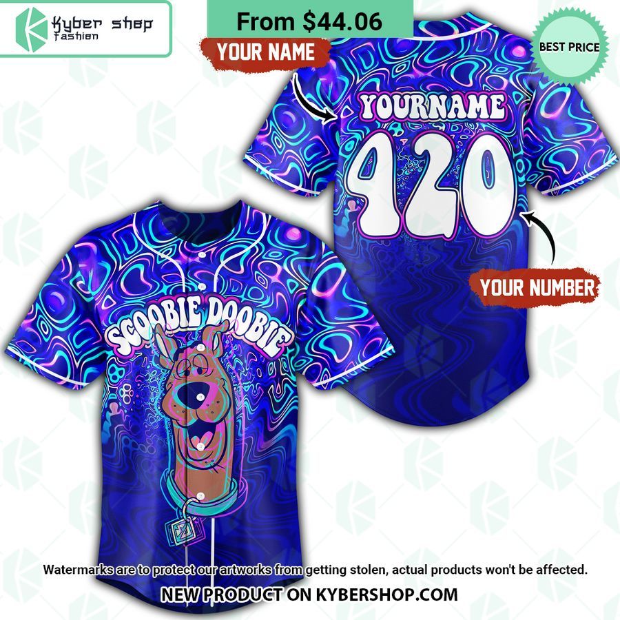 Scooby Doobie Trippy Weed CUSTOM Baseball Jersey