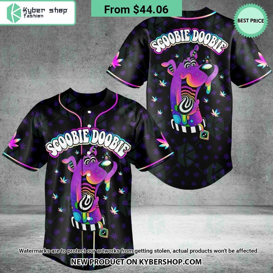 Scooby Doobie Weed Trippy Baseball Jersey