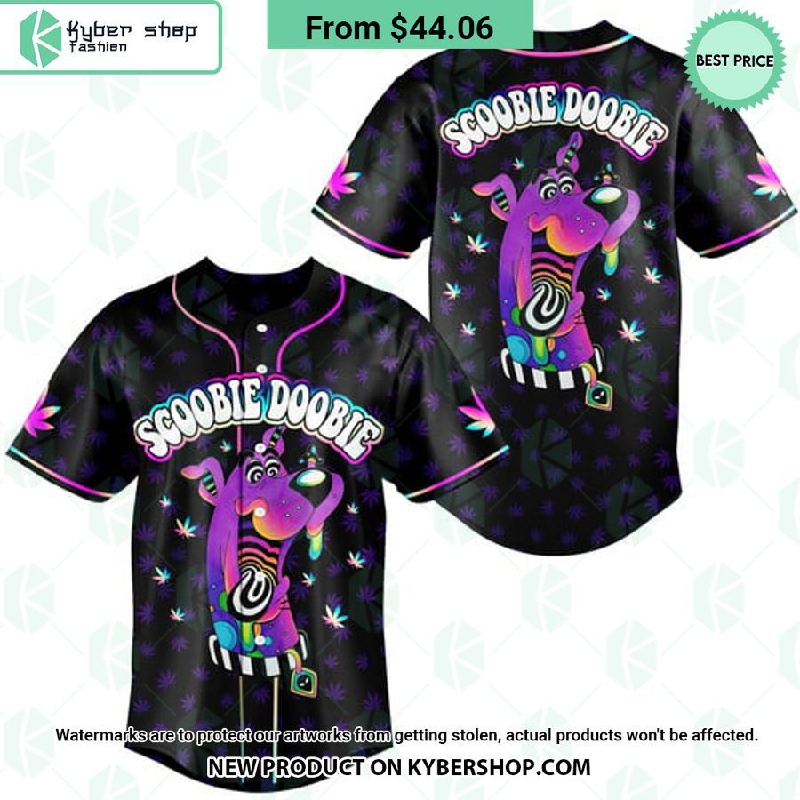 Scooby Doobie Weed Trippy Baseball Jersey