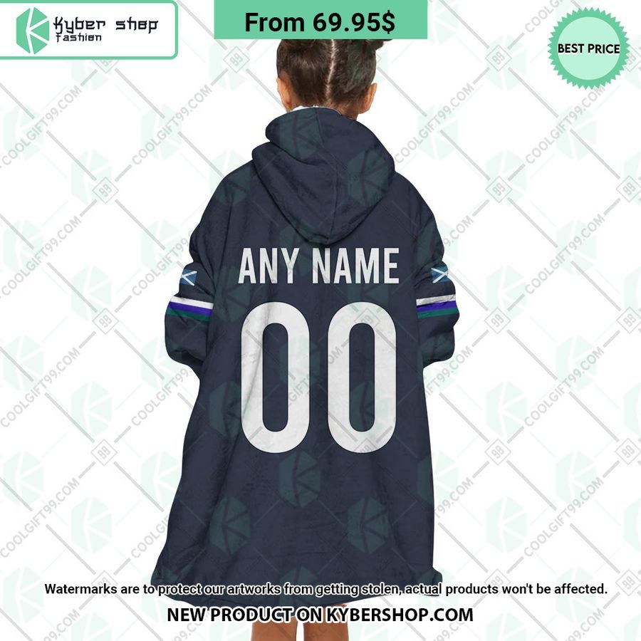 Scotland Rugby Home Jersey Rugby World Cup 2023 CUSTOM Blanket Hoodie
