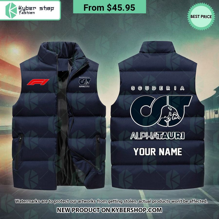 Scuderia AlphaTauri F1 CUSTOM Sleeveless Puffer Down Jacket