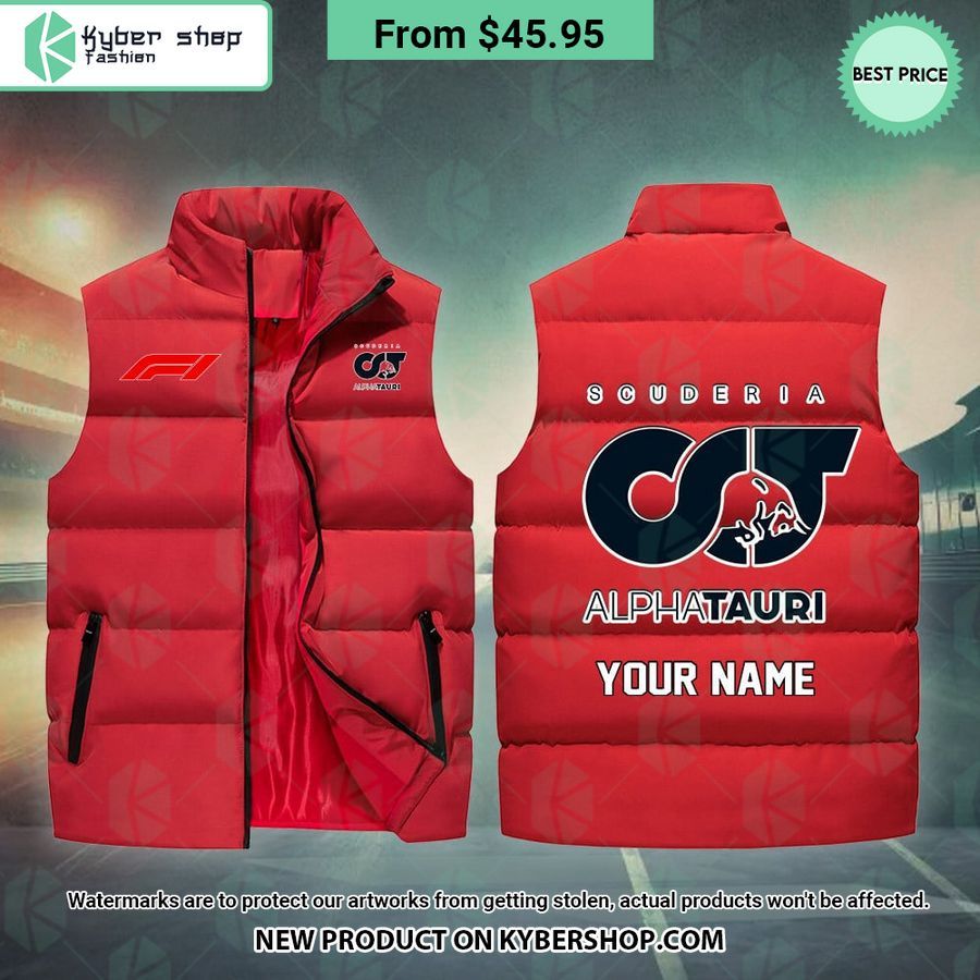 Scuderia AlphaTauri F1 CUSTOM Sleeveless Puffer Down Jacket