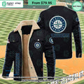 Seattle Mariners MLB Fleece Leather Jacket