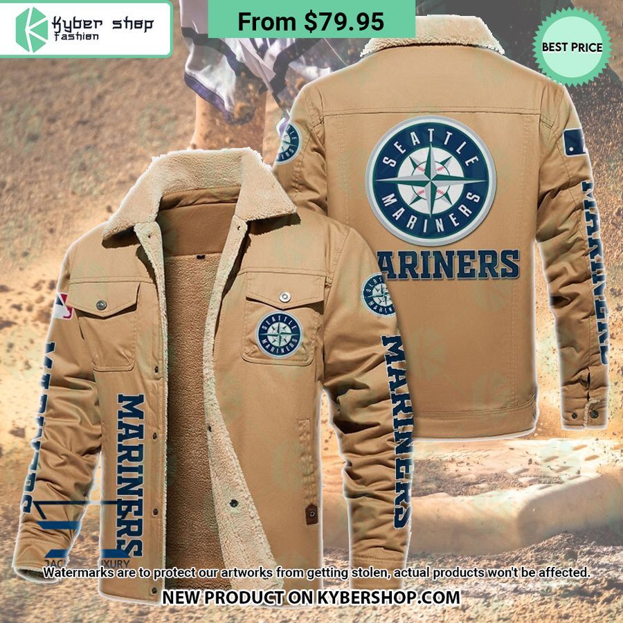 Seattle Mariners MLB Fleece Leather Jacket