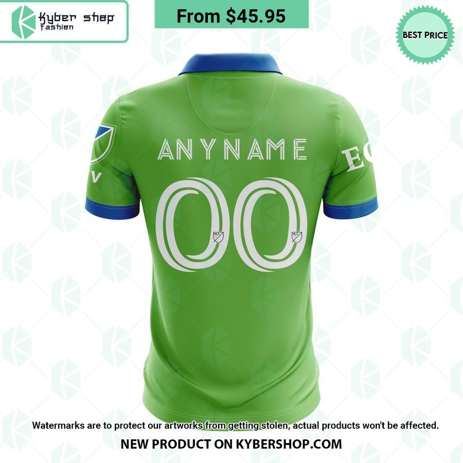 Seattle Sounders FC 2023 Home Legacy Green MLS CUSTOM Polo Shirt