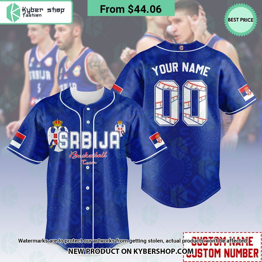 Serbia Basketball CUSTOM Baseball Jersey
