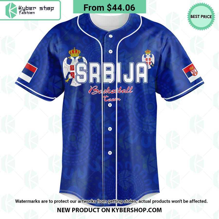 Serbia Basketball CUSTOM Baseball Jersey