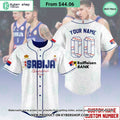 Serbia Basketball team CUSTOM Baseball Jersey