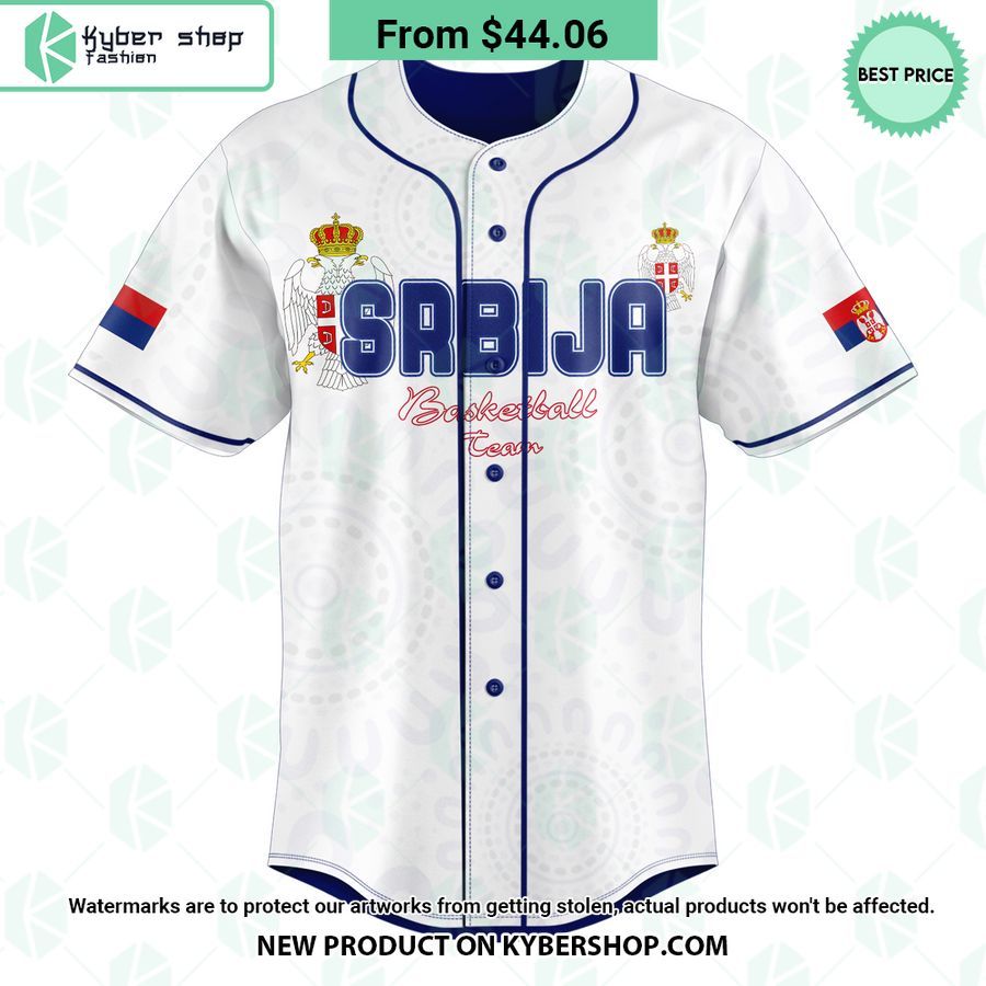 Serbia Basketball team CUSTOM Baseball Jersey