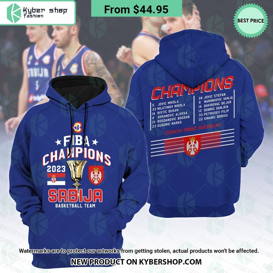 Serbia FIBA Basketball World Cup 2023 Champions Hoodie