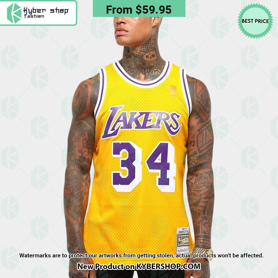 Shaquille O Neal 34 Los Angeles Lakers Basketball Jersey