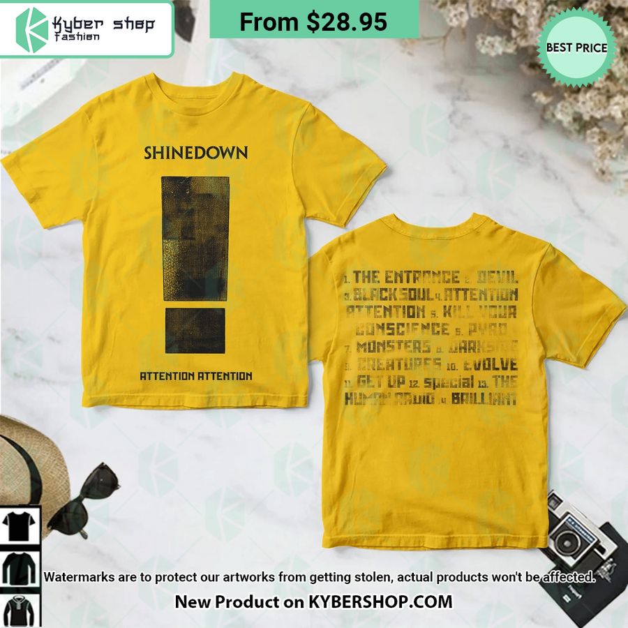 Shinedown Attention Attention Album Cover Shirt