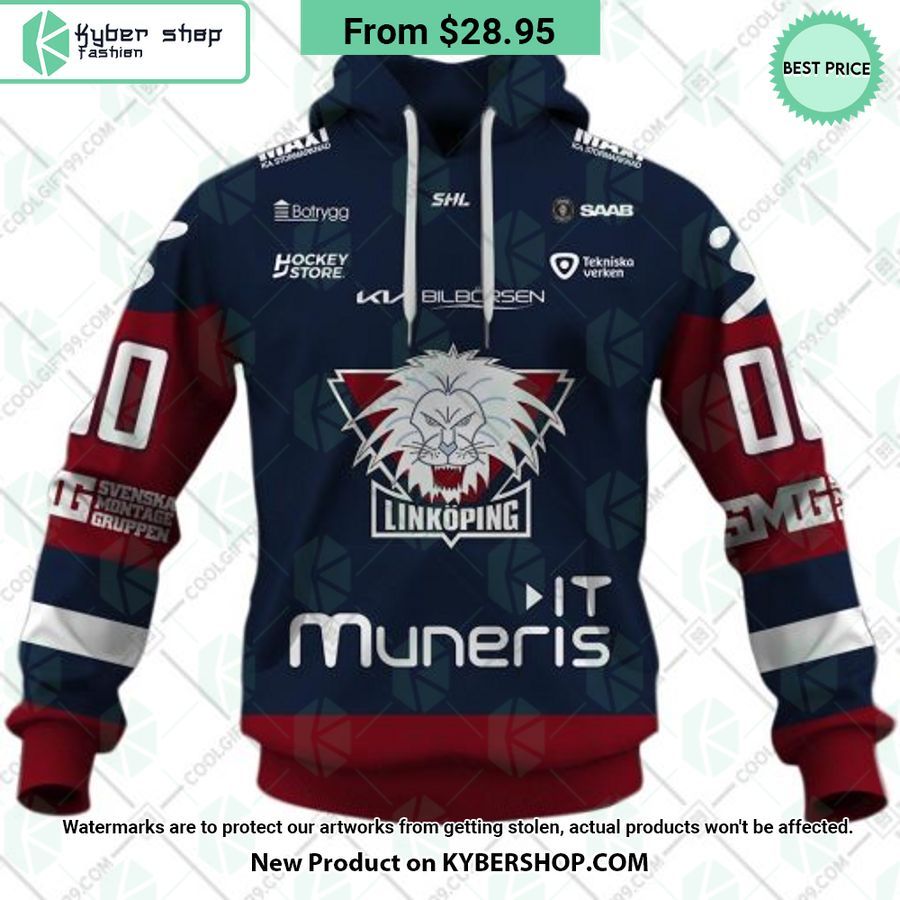 SHL Linkoping HC 2023 Home CUSTOM Hoodie, Shirt