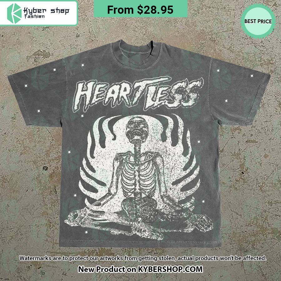 Skeleton Heartless Reach Your Inner Peace T Shirt
