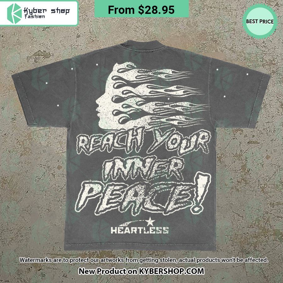 Skeleton Heartless Reach Your Inner Peace T Shirt