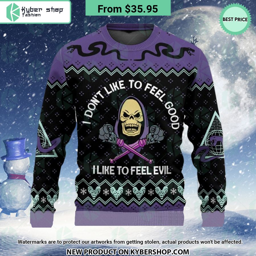Skeletor He Man I Like To Feel Evil Sweater