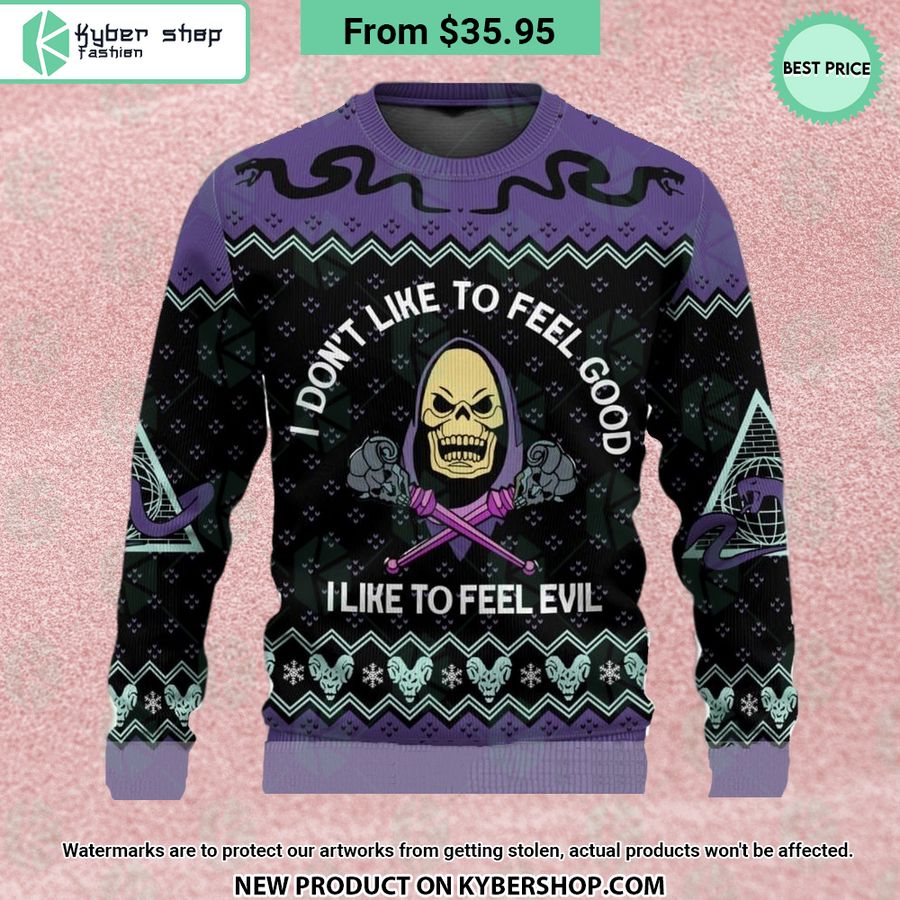 Skeletor He Man I Like To Feel Evil Sweater
