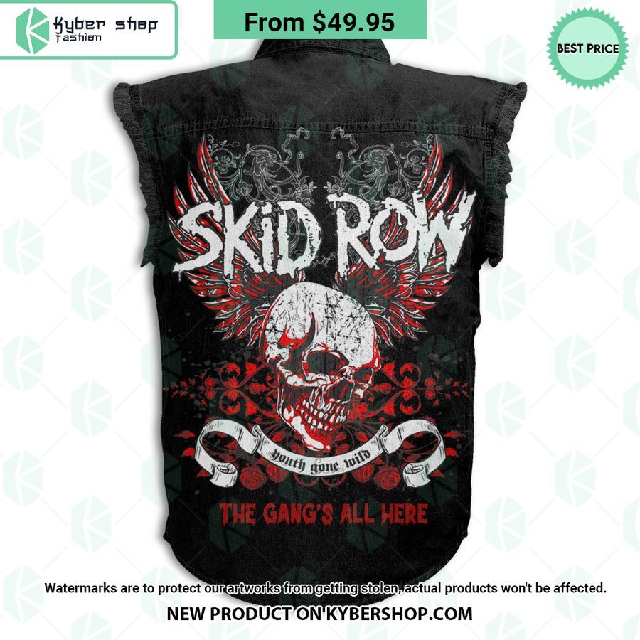 Skid Row The Gang’S All Here Sleeveless Denim Jacket
