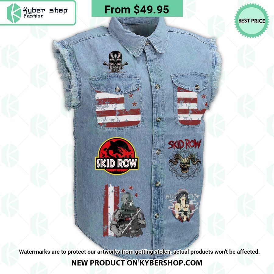 Skid Row The Gang’S All Here Sleeveless Denim Jacket
