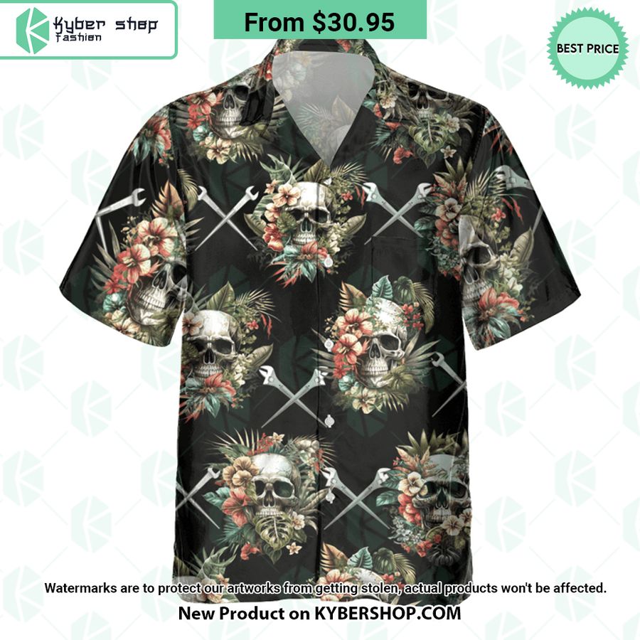 Skull Ironworker Hawaiian Shirt