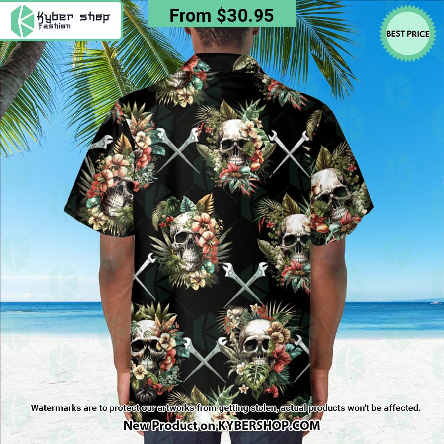 Skull Ironworker Hawaiian Shirt