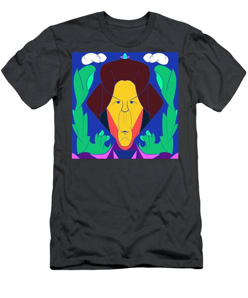 Colorful Abstract Portrait with Plants T-Shirt