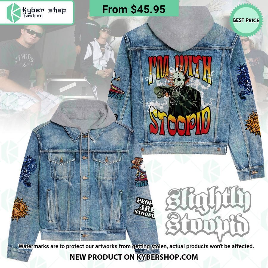 Slightly Stoopid Hooded Denim Jacket