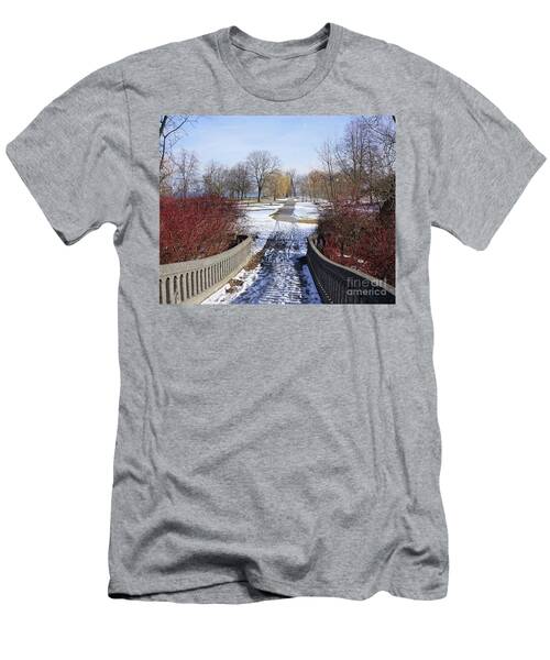 Slippery Bridge In Winter T-Shirt