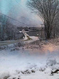 Snow On The Maine Road Print