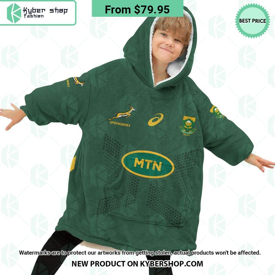 South Africa Springboks CUSTOM Hoodie Blanket