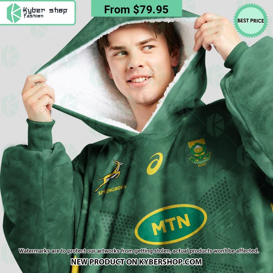 South African Springboks CUSTOM Hoodie Blanket