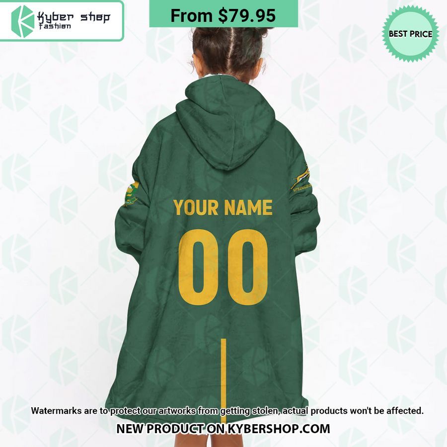 South African Springboks CUSTOM Hoodie Blanket