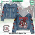 South Carolina Gamecocks Hooded Denim Jacket