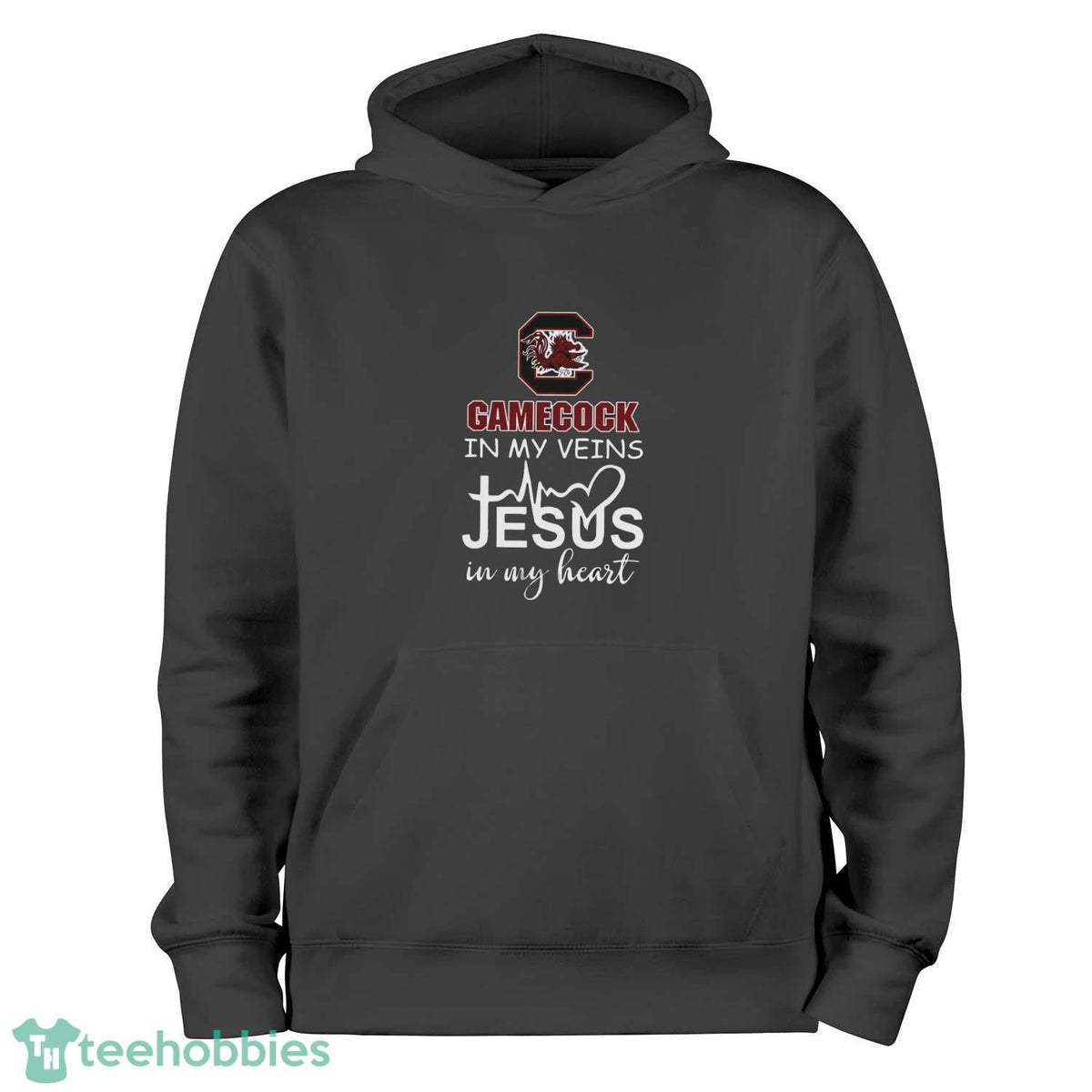 South Carolina Gamecocks In My Veins Jesus In My Heart T-Shirt Hoodie Sweatshirt