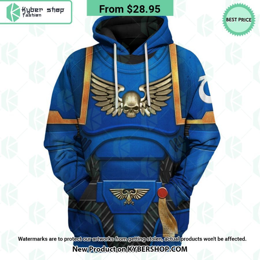 Space Marines Ultramarines Costume Warhammer 40K Hoodie
