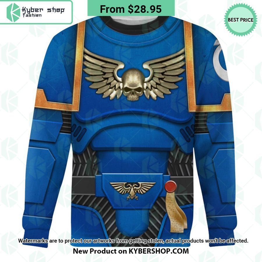 Space Marines Ultramarines Costume Warhammer 40K Hoodie