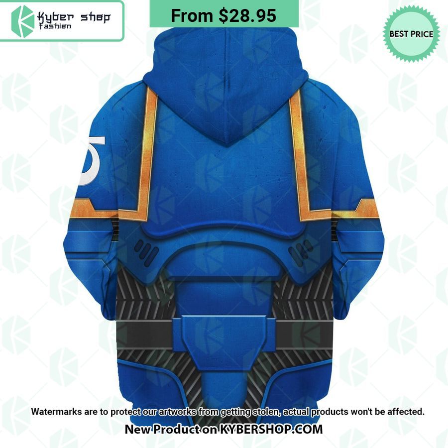 Space Marines Ultramarines Costume Warhammer 40K Hoodie