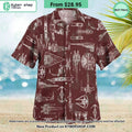 Space Ship Pattern Hawaiian Shirt Shorts