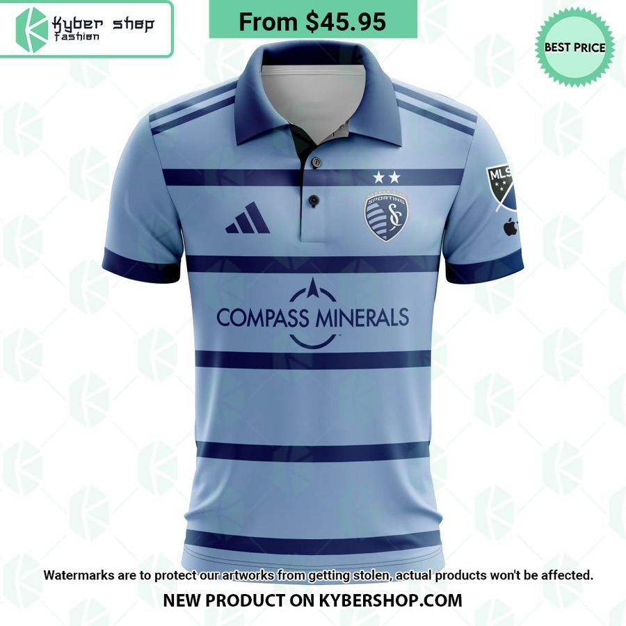 Sporting Kansas City 2023 Home Hoops MLS CUSTOM Polo Shirt