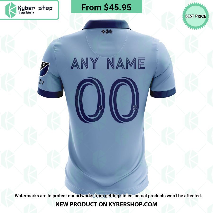 Sporting Kansas City 2023 Home Hoops MLS CUSTOM Polo Shirt
