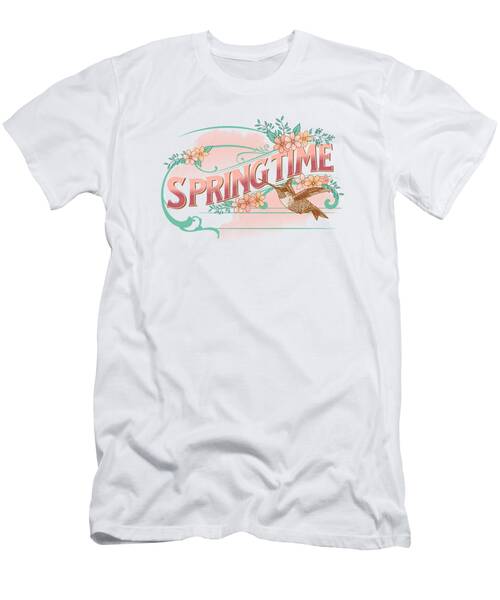 Springtime Hummingbird Tee, Soft Color T-shirt,  Perfect Gift For Her Or Daughter T-Shirt