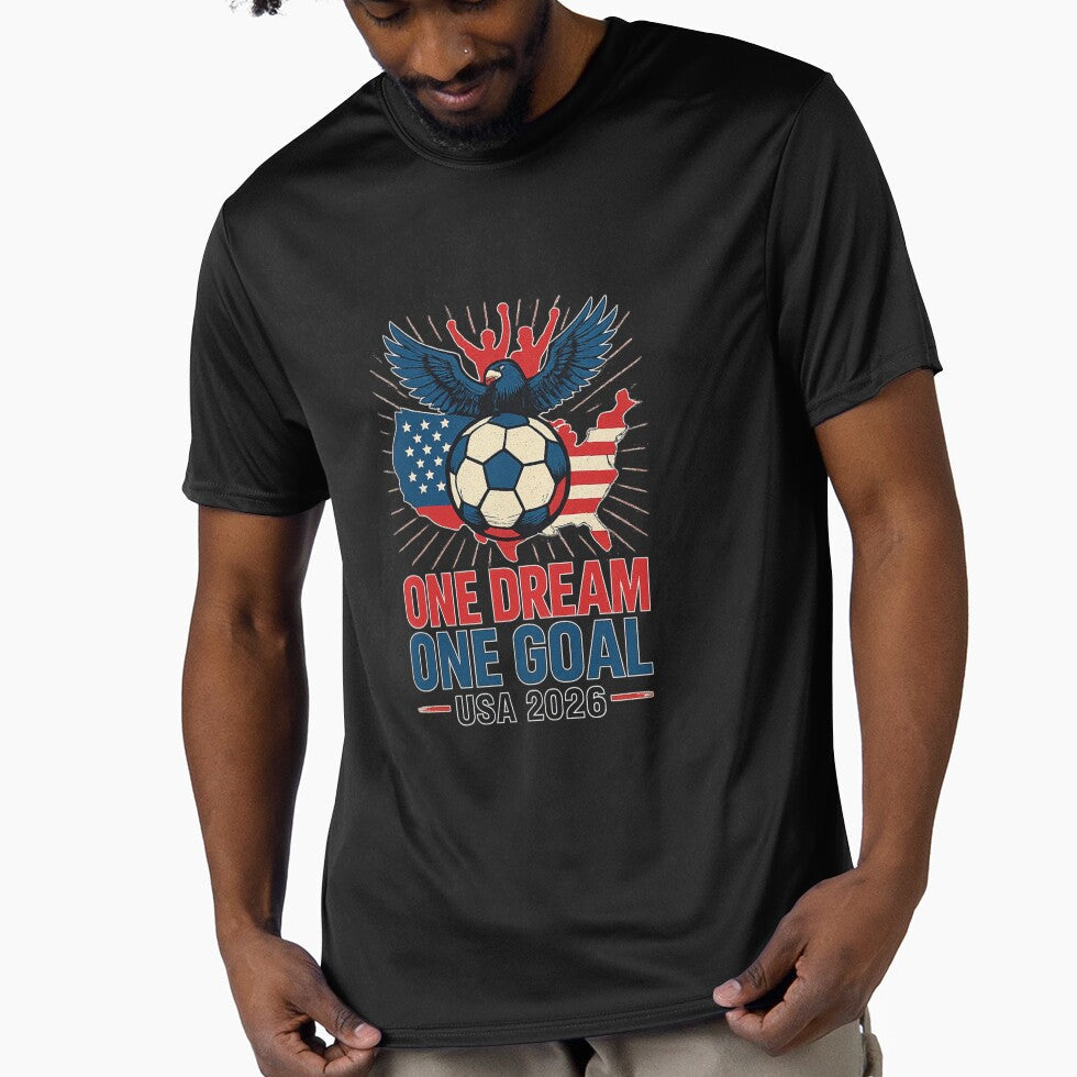 World Cup 2026 Circular T-Shirt Design – Welcome to the USA with National Flags by StyleOnly4U2030X