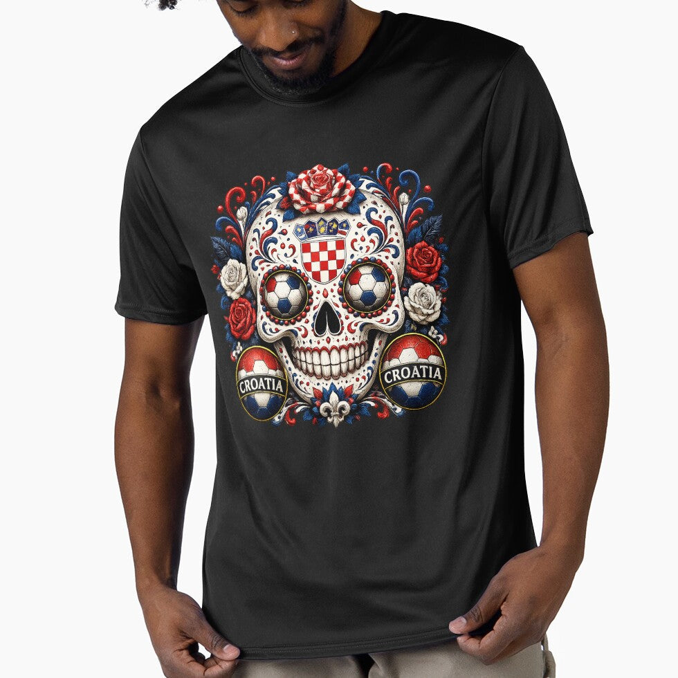 Croatia Soccer Skull by ShadowLabStudio