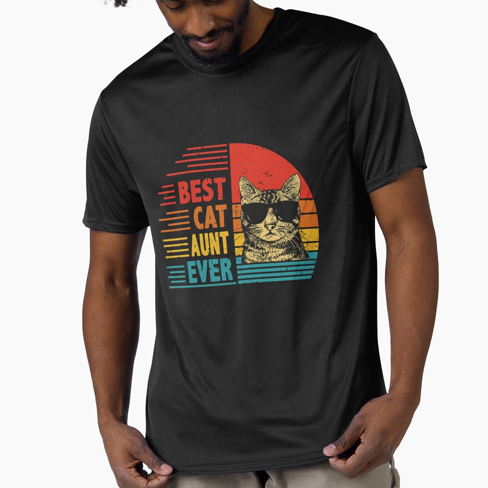 Vintage Retro Best Cat Aunt Ever Funny Cat Lover Mother's Day Gift by EdwinaEmmanoiCo