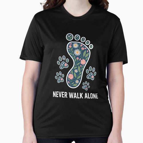 Alone Never Paw Walking Dog Flower Animal Pet Lover by EllenJast