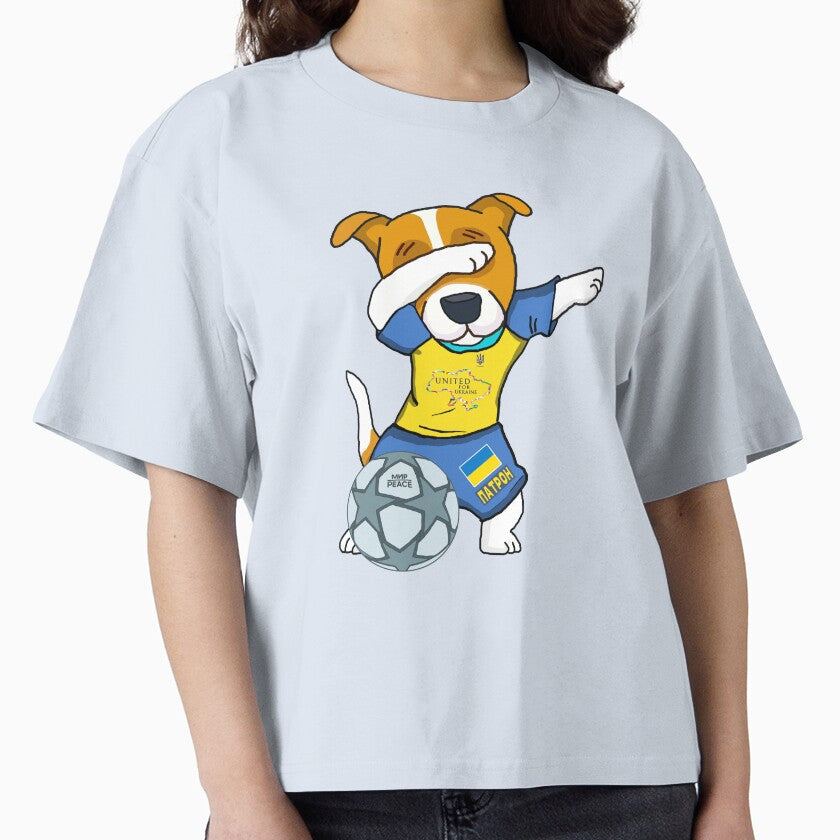 Dabbing Ukrainian Dog Patron Football Soccer Ukraine Peace by Aide