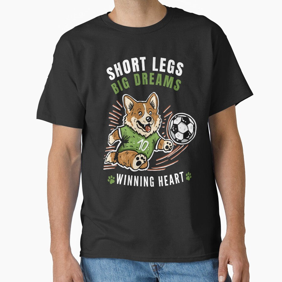 Funny Soccer Corgi Dog - Short Legs Big Dreams by Volta Studio