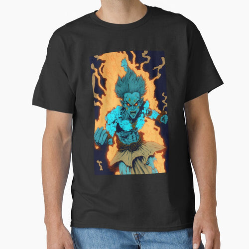 Anime Blue God Warrior Fighter by Bubblebuk