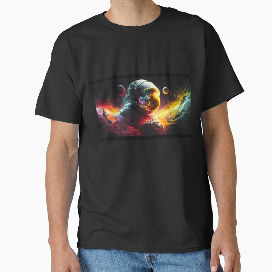 Surreal Spacescape of Astronaut in Nebula by ConnerCreations