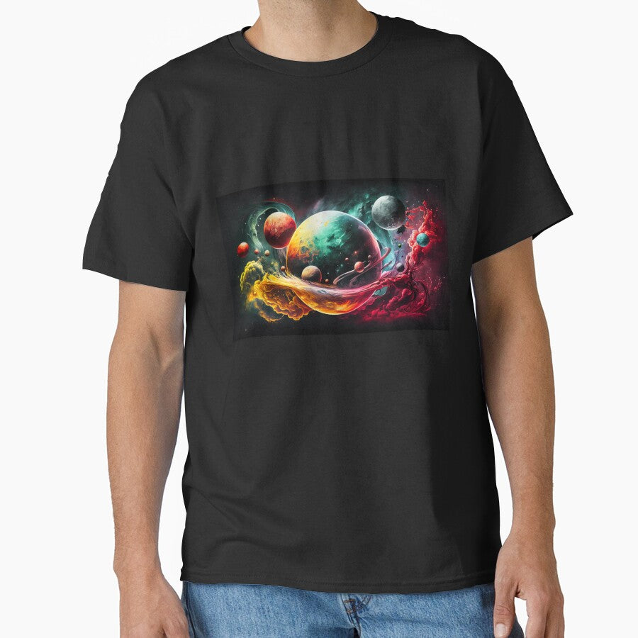 Surreal Spacescape of Planets in Nebula by ConnerCreations